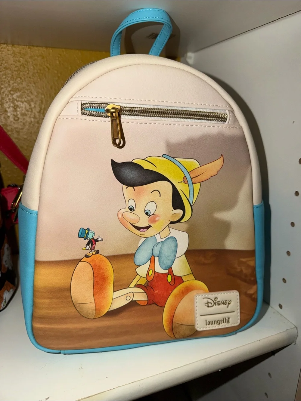 Loungefly Pinocchio Mini Backpack – Cream & Blue